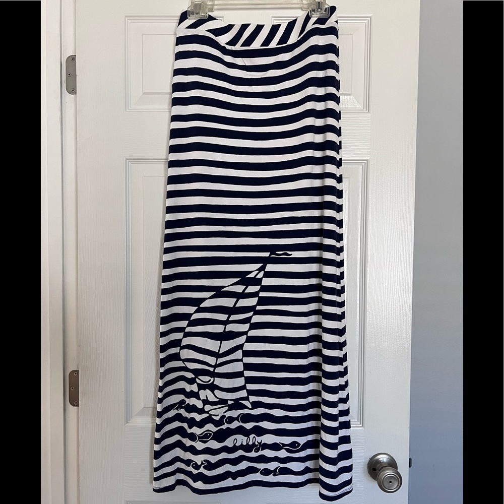 Lily Pulitzer Sailboat Maxi skirt- great condition!